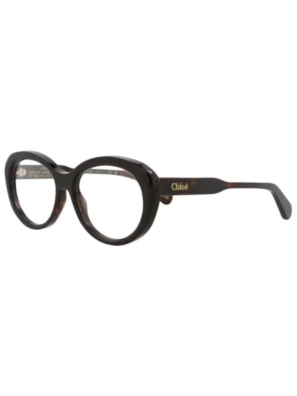 New Chloé Womens Cat Eye Havana Havana Transparent Fashion Designer Eyeglasses